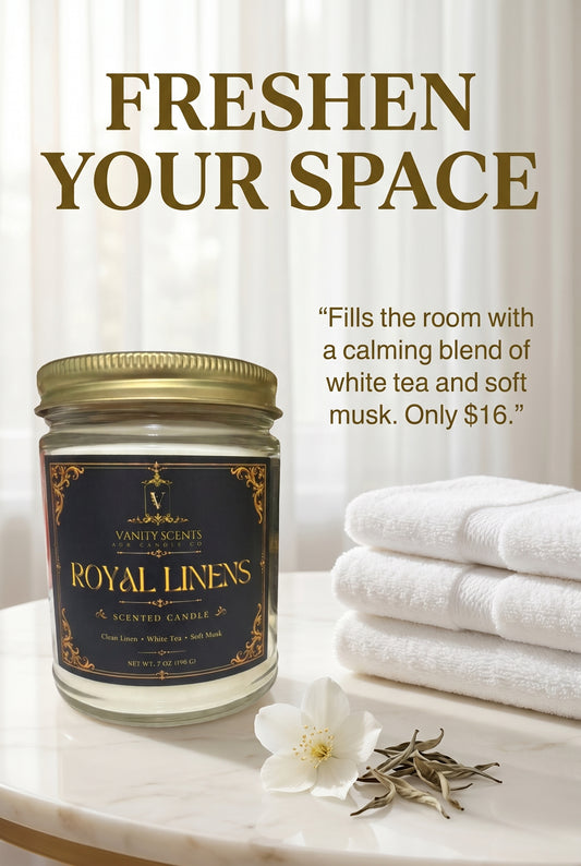 Royal Linens 7 oz Single Wick Candle